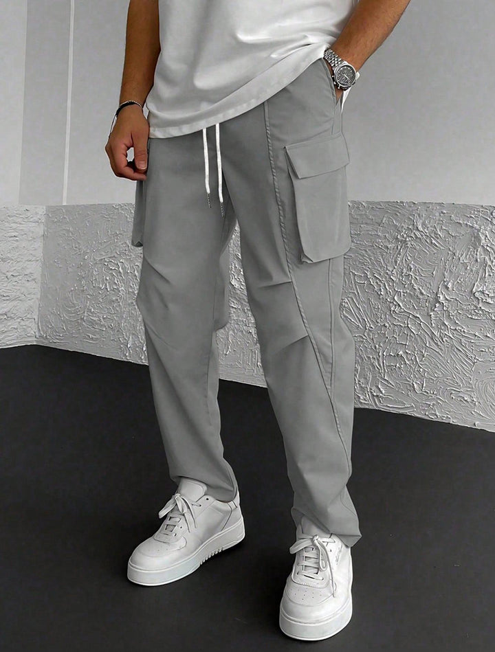 Herren Cargo-Hose mit multifunktionalen Taschen und elastischem Bund Aliams