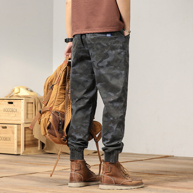 Herren Cargo-Hose im urbanen Camouflage-Design mit elastischem Bund und praktischen Taschen Aliams