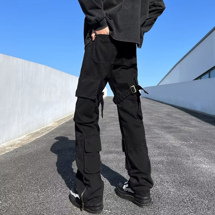 Herren Cargo-Hose mit modernen Zip-Elementen und multifunktionalen Taschen Aliams