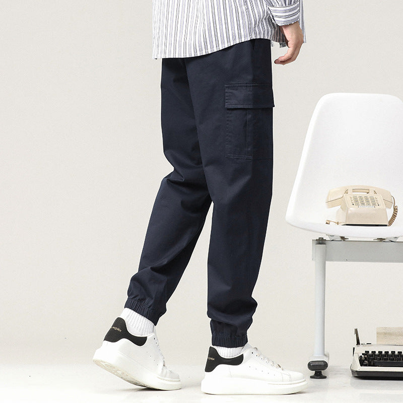 Herren Atmungsaktive Cargo-Hose mit elastischem Bund und praktischen Taschen Aliams