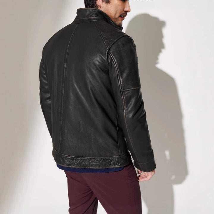 Herren Bikerjacke mit funktionalen Taschen und einzigartiger Steppung Aliams