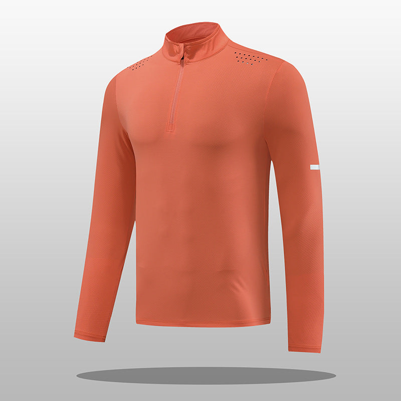 Herren Funktions-Langarmshirt mit Reißverschluss und atmungsaktivem Material Aliams