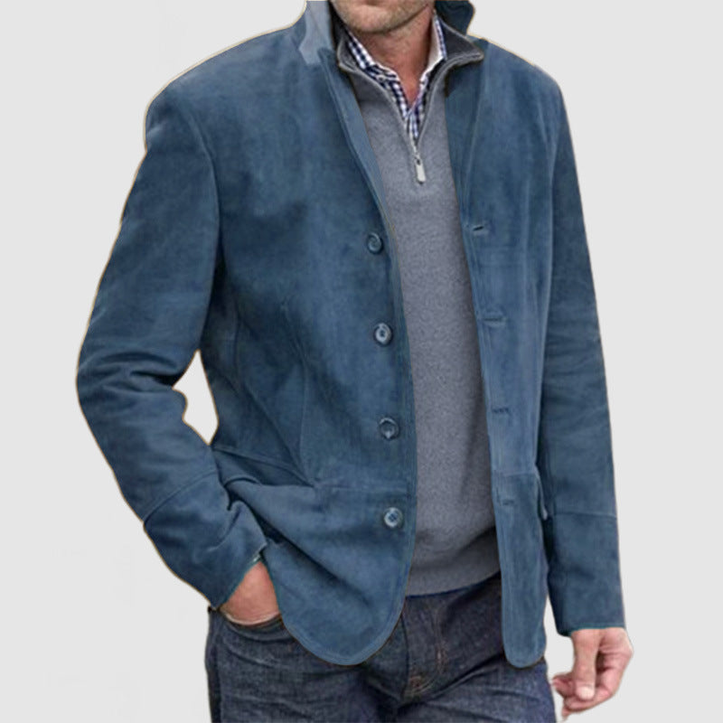 Herren Elegante Wildlederjacke mit modernen Details Aliams