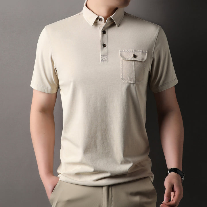 Herren Poloshirt mit praktischer Brusttasche und hochwertigem Baumwollmix Aliams