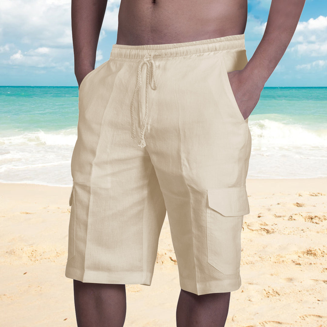 Herren Cargo-Shorts aus leichtem Leinenstoff Aliams