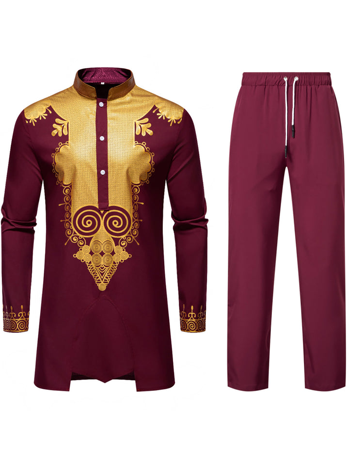 Herren elegantes Kombi-Outfit mit dekorativen Verzierungen Aliams