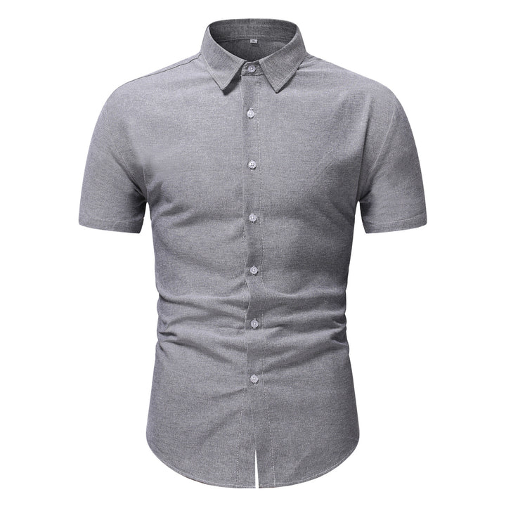 Herren Kurzarm-Hemd mit feiner Struktur und modischem Schnitt Aliams