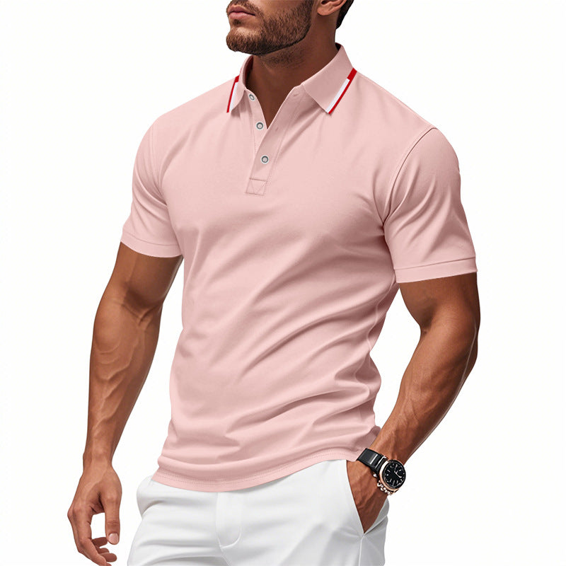 Herren Kurzarm Poloshirt mit stylishem Kragen und atmungsaktivem Material Aliams