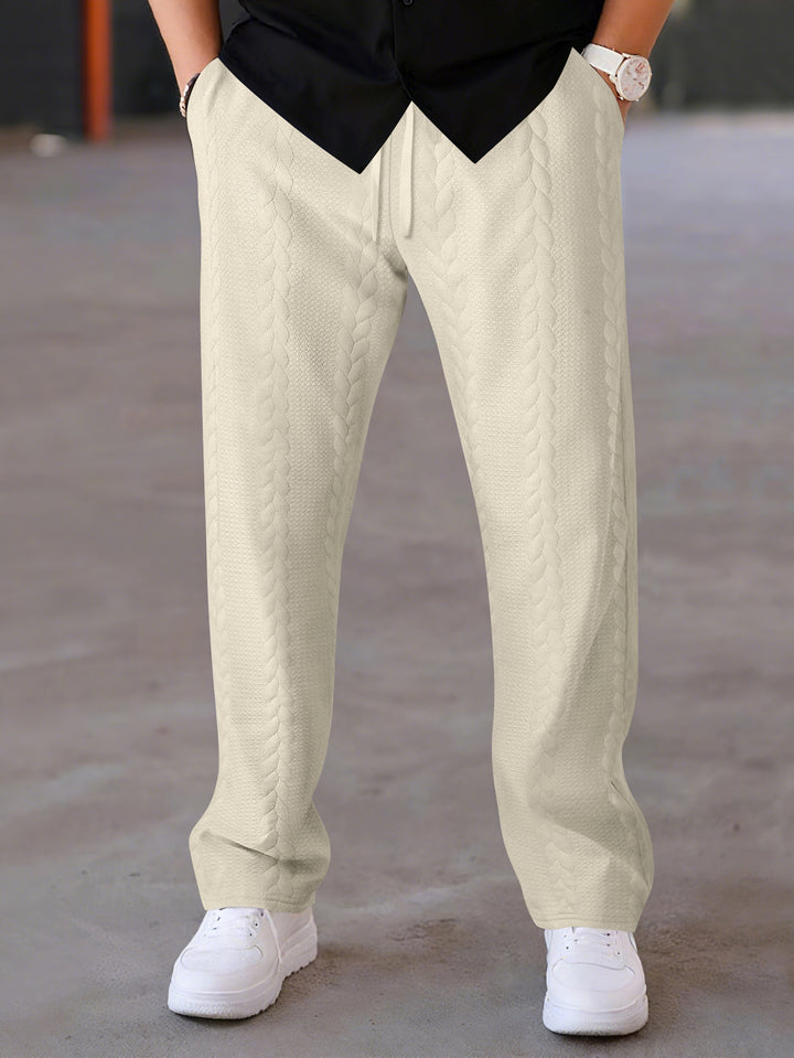 Herren Freizeit-Hose mit innovativem Textilmuster und elastischem Bund Aliams