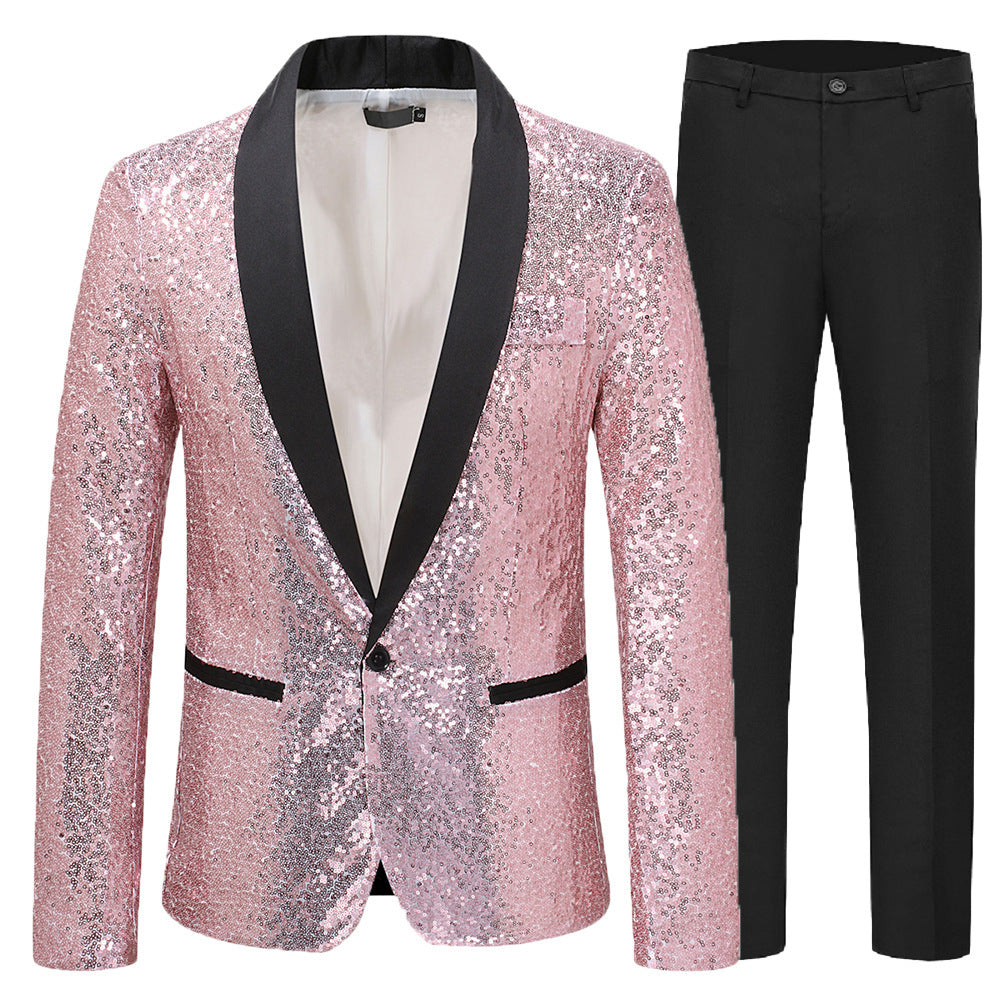 Herren Funkelnder Paillettenanzug Aliams