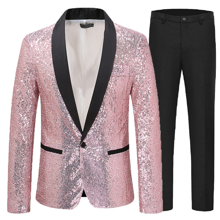 Herren Funkelnder Paillettenanzug Aliams