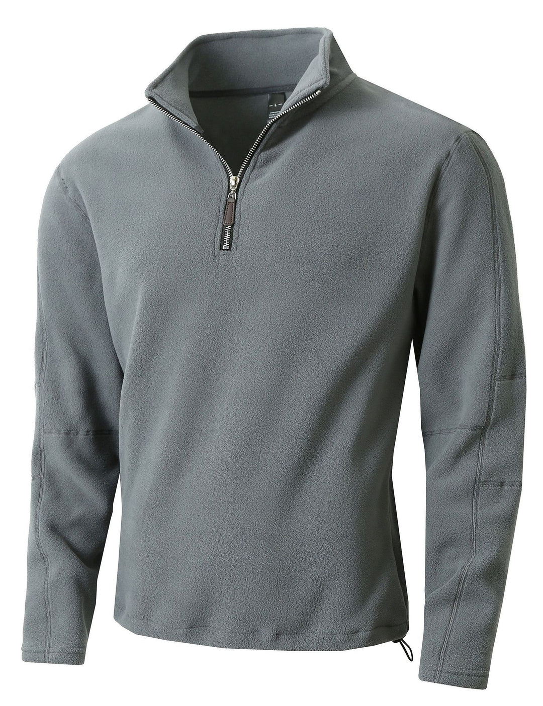 Herren Fleece-Pullover mit halblangem Reißverschluss und Stehkragen Aliams