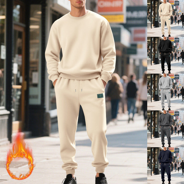 Herren bequemer Freizeit-Sweatanzug mit praktischem Kordelzug und Taschen Aliams