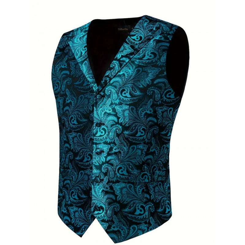 Herren Elegante Weste mit aufwendigem Paisley-Muster Aliams
