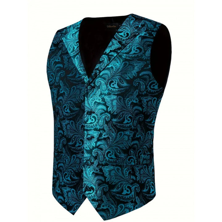 Herren Elegante Weste mit aufwendigem Paisley-Muster Aliams