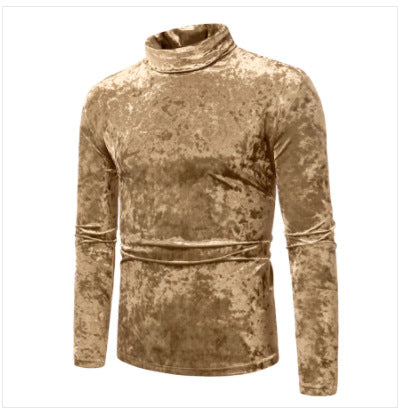 Herren eleganter Rollkragenpullover aus luxuriösem Samtstoff Aliams