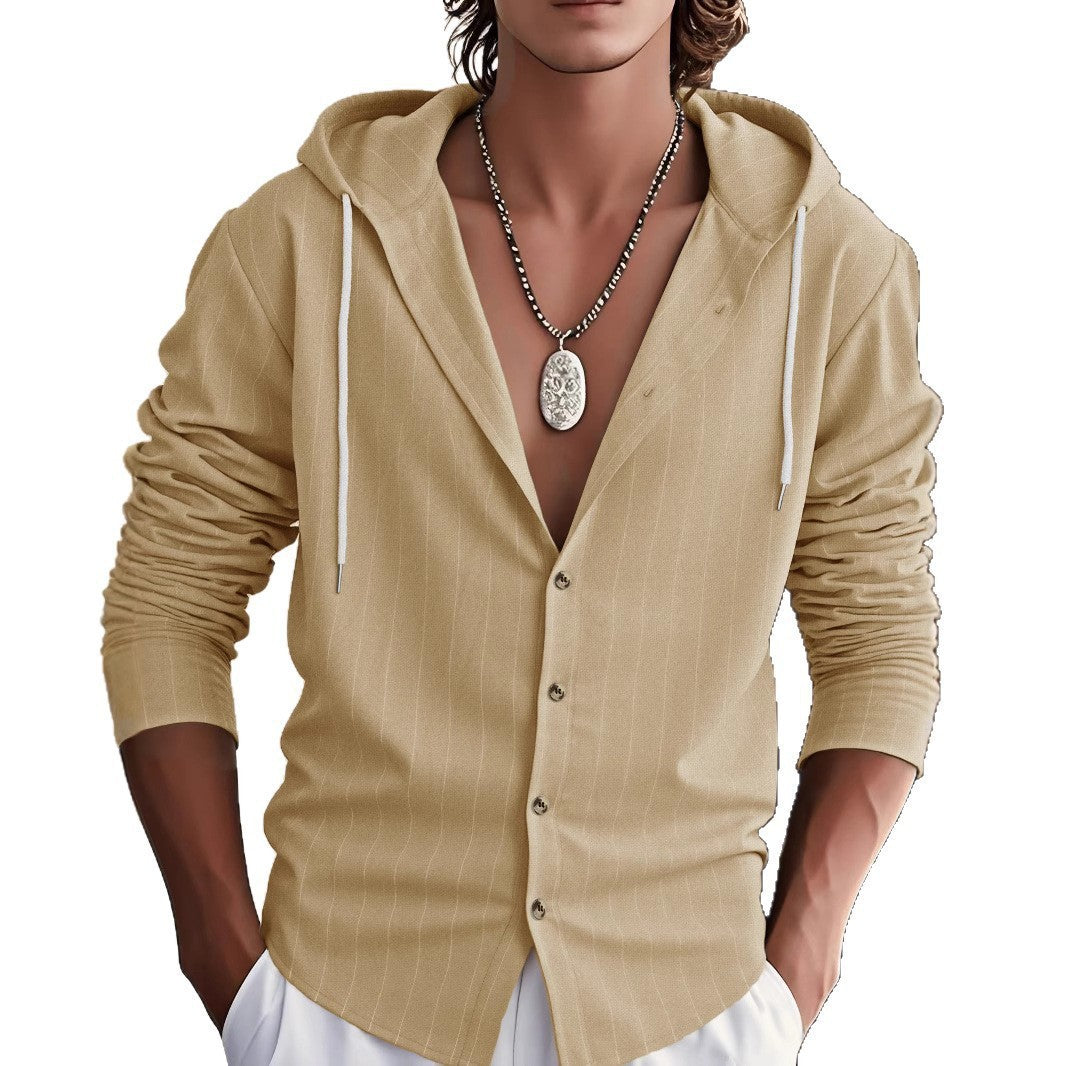 Herren Übergangsjacke mit strukturiertem Design und Kapuze Aliams