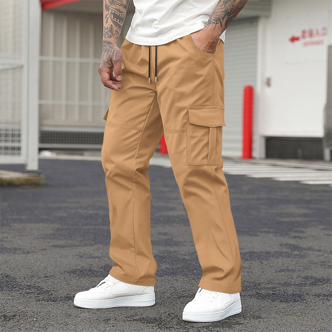 Herren Cargo-Hose mit praktischen Seitentaschen und elastischem Bund Aliams