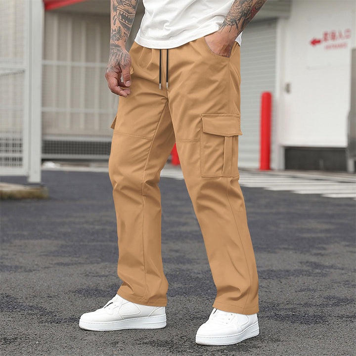 Herren Cargo-Hose mit praktischen Seitentaschen und elastischem Bund Aliams