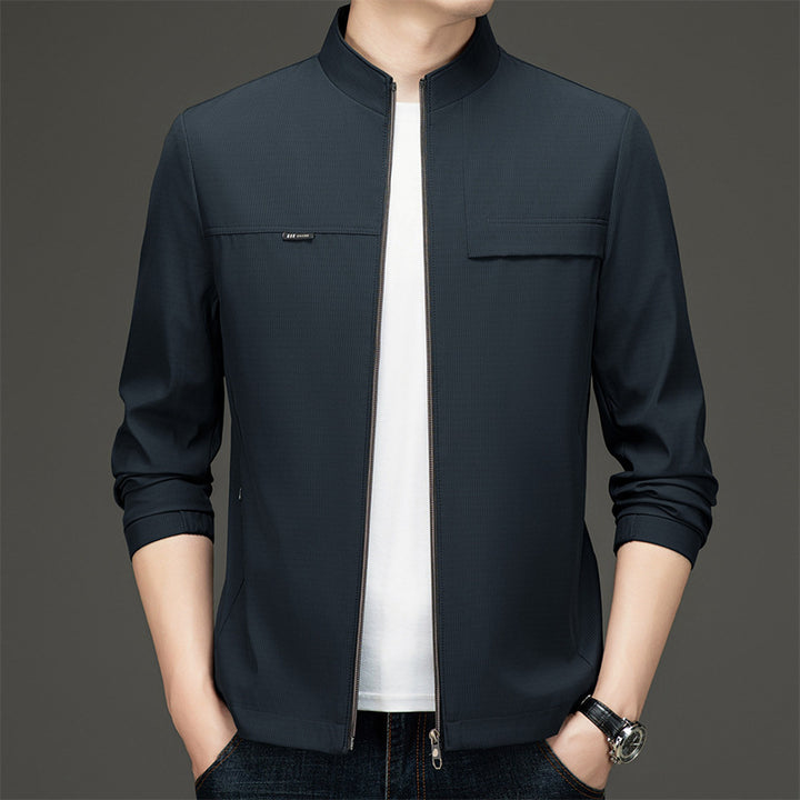 Herren elegante und sportliche Übergangsjacke mit Stehkragen Aliams