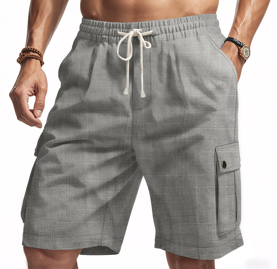 Herren Cargo-Shorts mit elastischem Bund und praktischen Seitentaschen Aliams