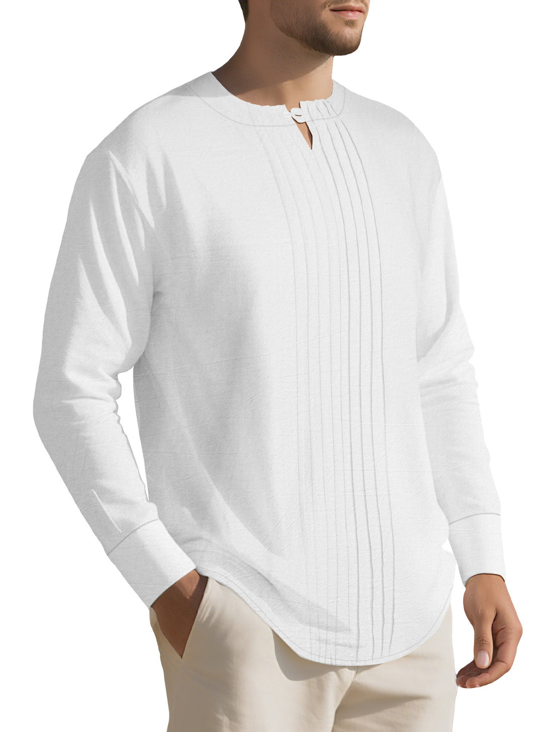 Herren Elegantes Langarmhemd mit strukturiertem Design Aliams