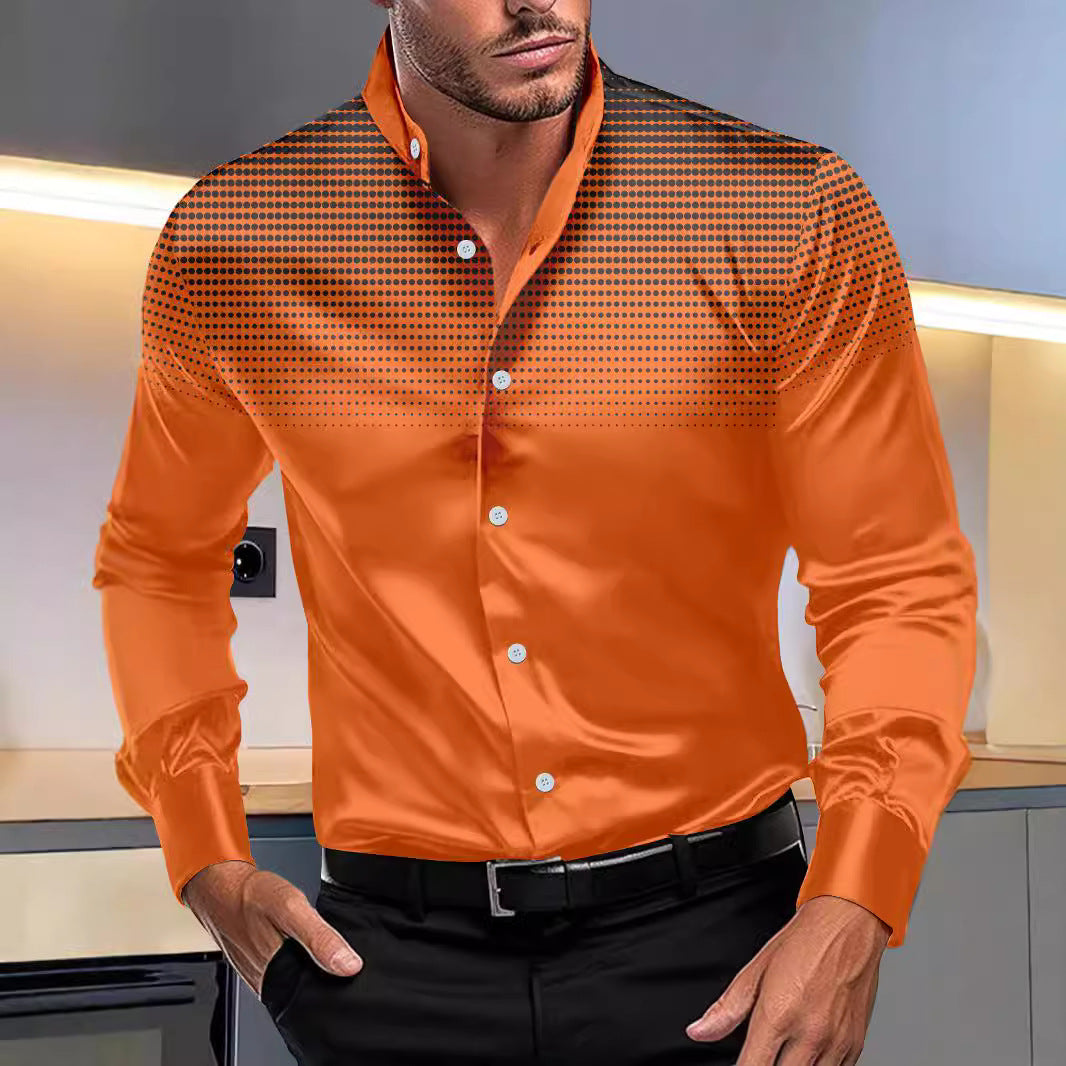 Herren elegantes Langarm-Hemd mit modernen Akzenten Aliams