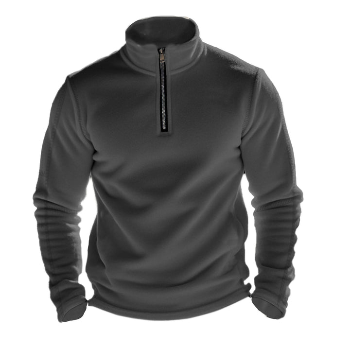 Herren funktioneller Fleece-Pullover mit halbem Reißverschluss Aliams