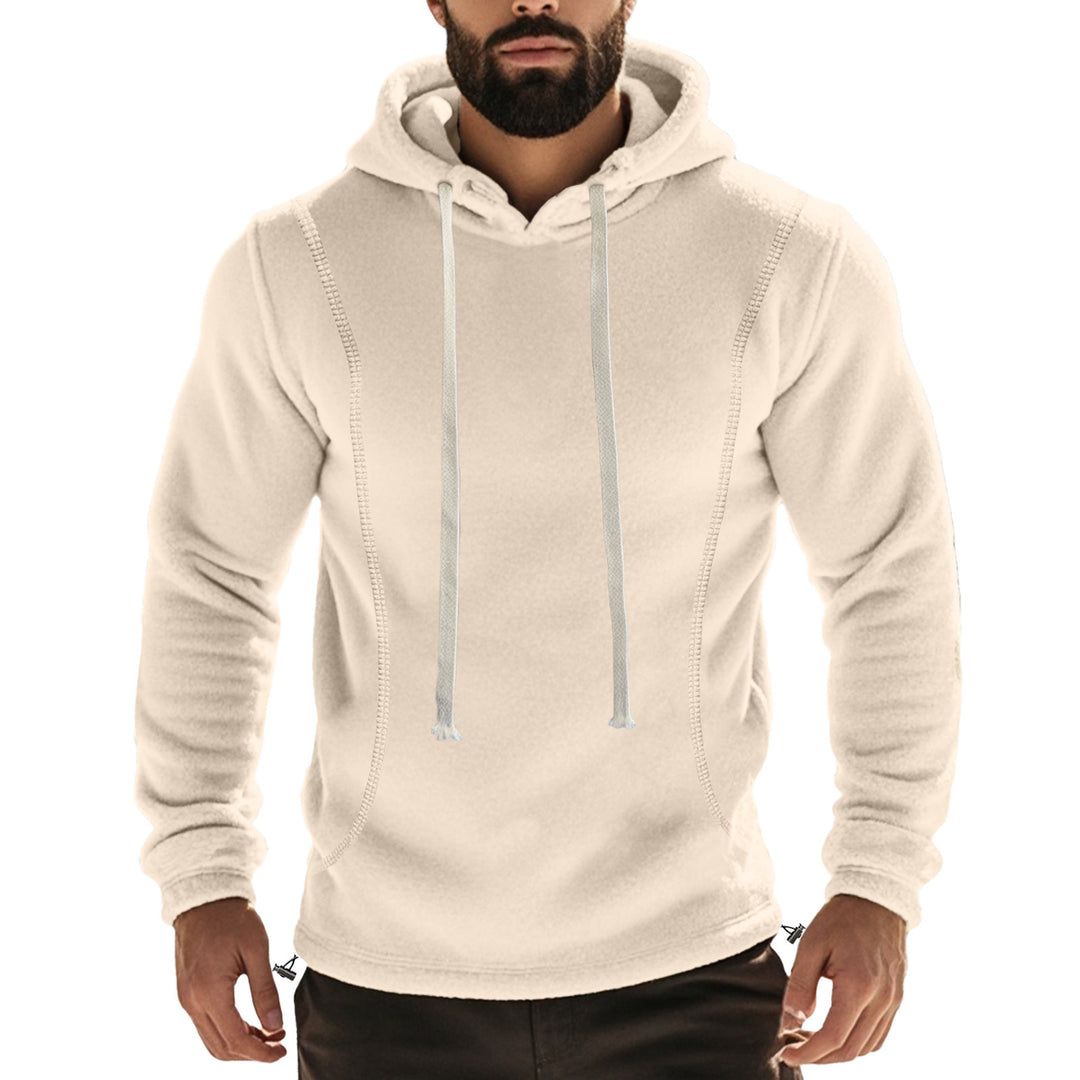 Herren Fleece-Hoodie mit hohem Kragen Aliams
