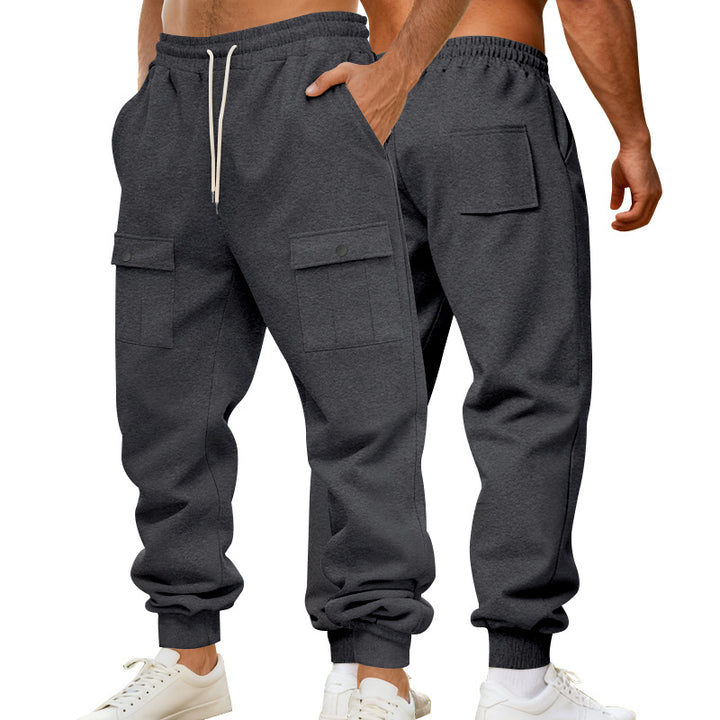 Herren Cargo-Jogginghose mit elastischem Bund und funktionalen Taschen Aliams