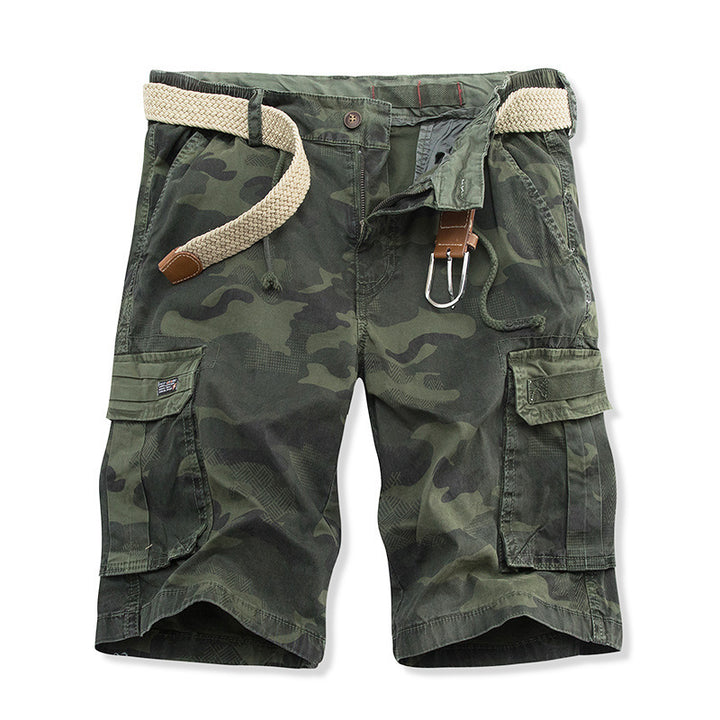 Herren Cargo-Shorts mit mehreren praktischen Taschen und verstellbarem Kordelzug Aliams