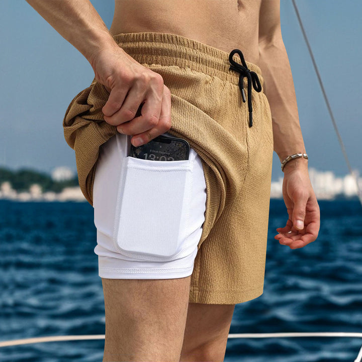 Herren Shorts aus strapazierfähigem Schnell trocknendem Material mit geräumigen Seitentaschen Aliams