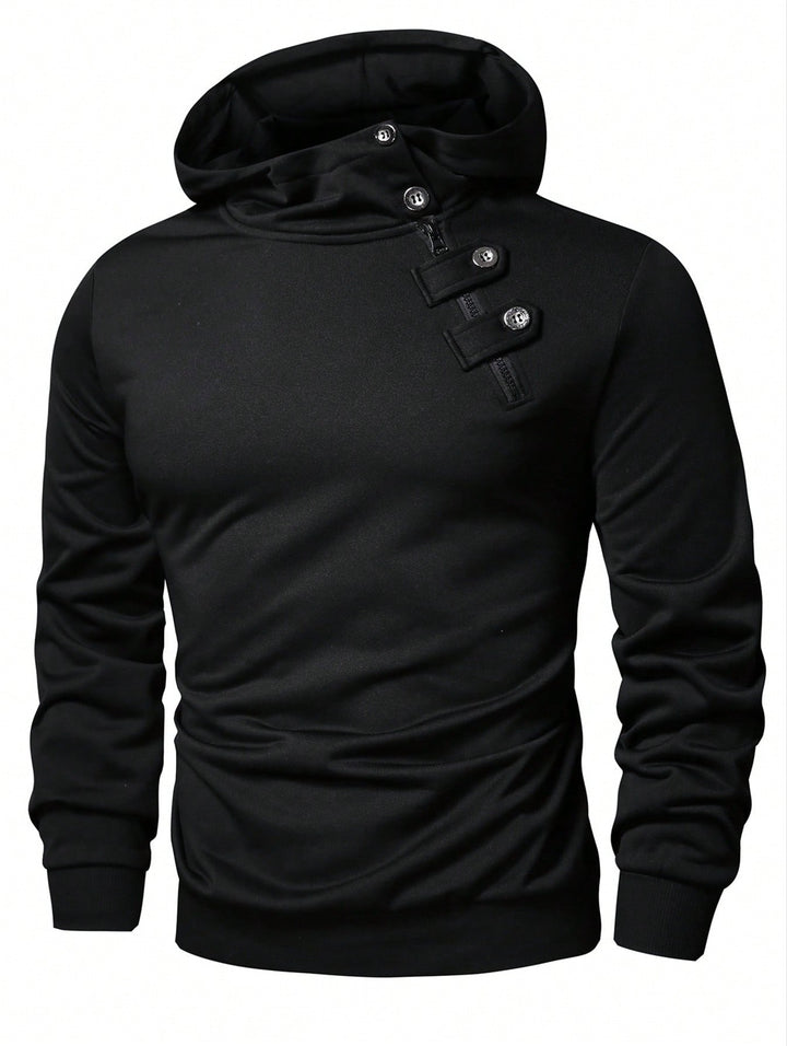Herren Hoodie mit innovativem Kragen und praktischer Taschenlösung Aliams