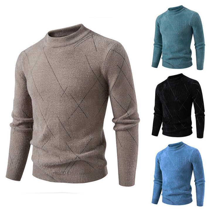 Herren Rollkragenpullover mit eleganter Struktur und feinem Material Aliams