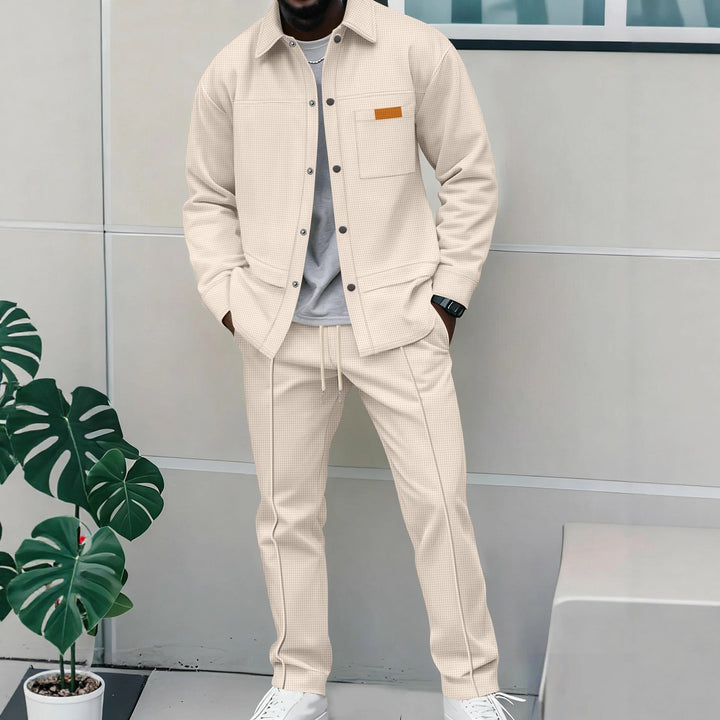 Herren bequeme und stilvolle Freizeitjacke mit passenden Jogginghosen Aliams