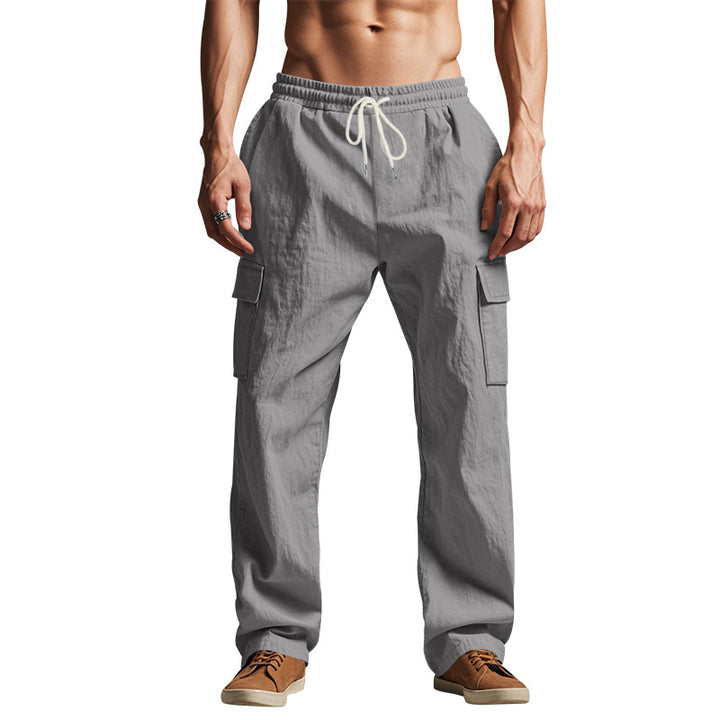 Herren Cargo-Hose mit elastischem Bund und seitlichen Taschen Aliams