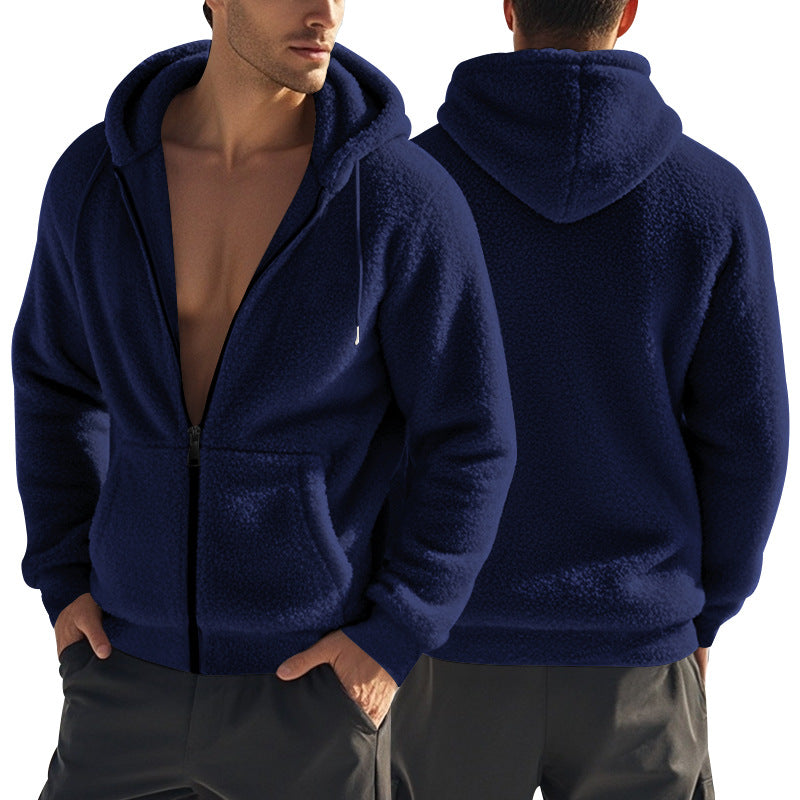 Herren Fleece-Hoodie mit kuscheligem Innenfutter und praktischen Taschen Aliams