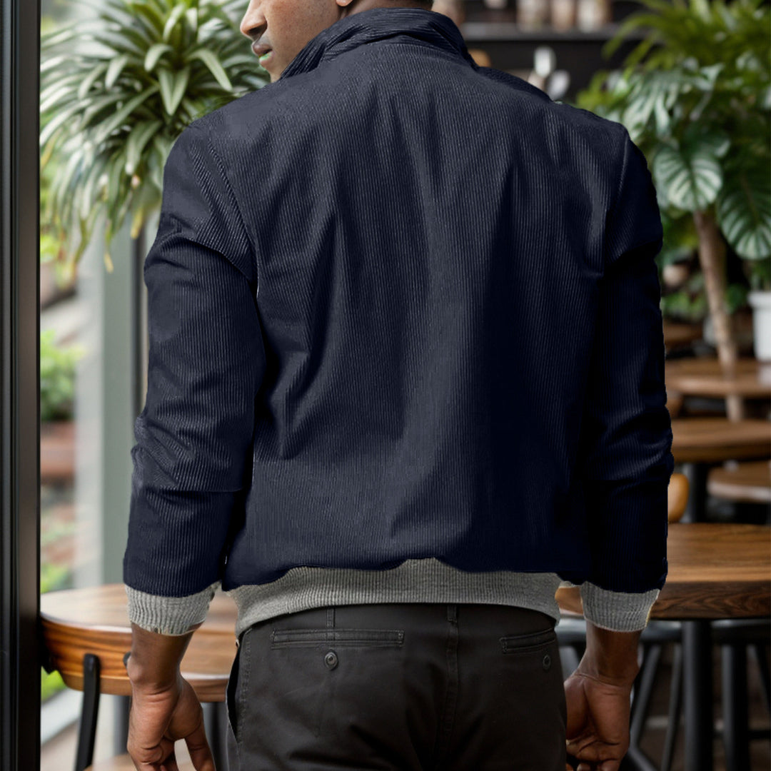 Herren sportliche Cordjacke mit praktischen Taschen und modernem Design Aliams