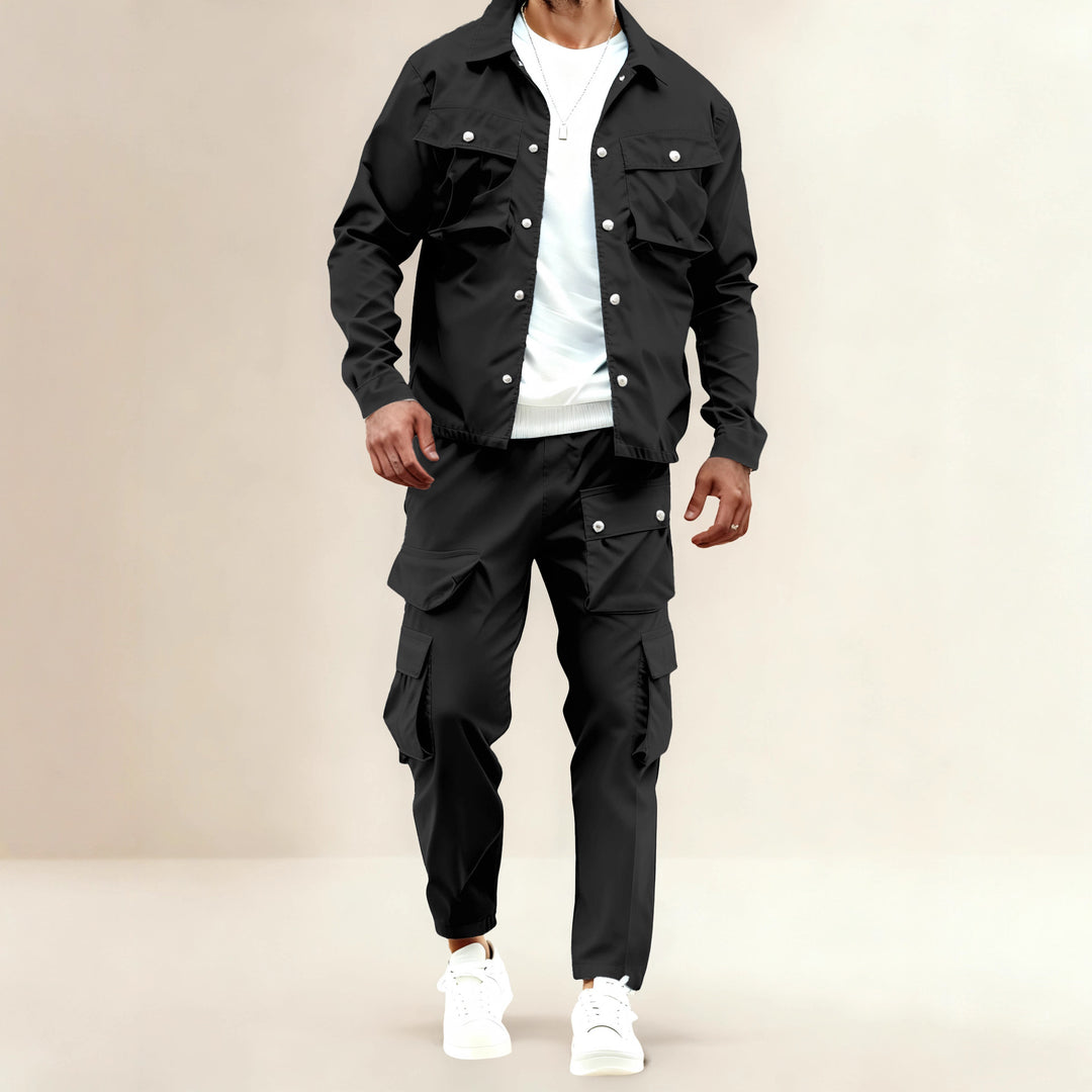 Herren Cargo-Jacke und Hosen Set Aliams