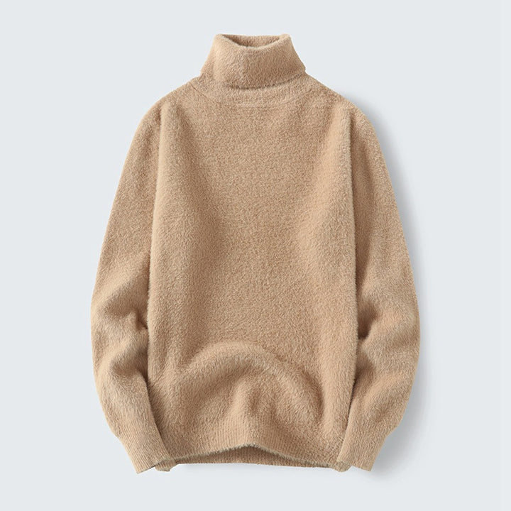 Herren warmer Rollkragenpullover aus weichem Strickstoff Aliams