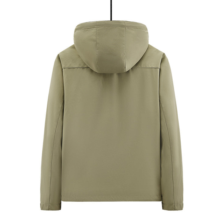 Herren Outdoor-Jacke mit multifunktionalen Taschen und verstellbarem Kapuzenkragen Aliams
