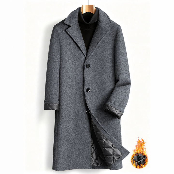 Herren eleganter und stilvoller langer Mantel Aliams