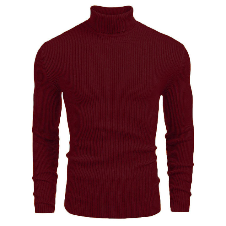 Herren Hochwertiger Rollkragenpullover aus feinem Rippenstrick Aliams