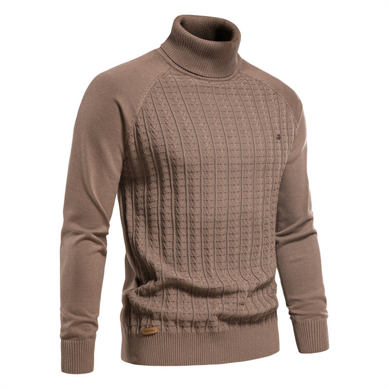 Herren Strickpullover mit modischem Stehkragen und strukturiertem Design Aliams