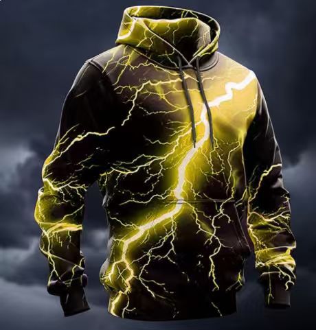 Herren Kapuzenpullover mit dynamischem Blitzdesign Aliams