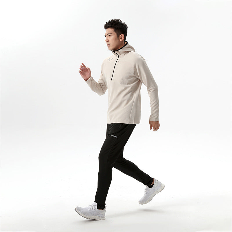 Herren atmungsaktives Sportoberteil mit Kapuze Aliams