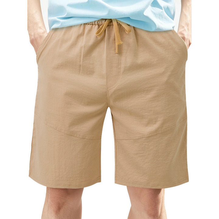 Herren Freizeit-Shorts mit elastischem Bund und seitlichen Taschen Aliams