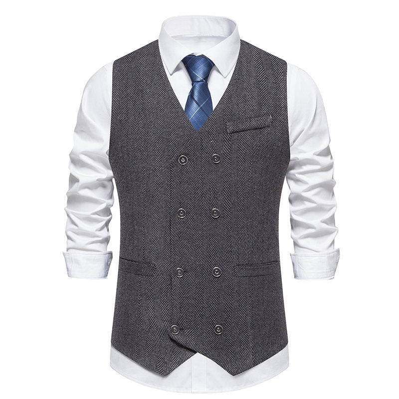 Herren Weste mit Hahnentrittmuster Aliams