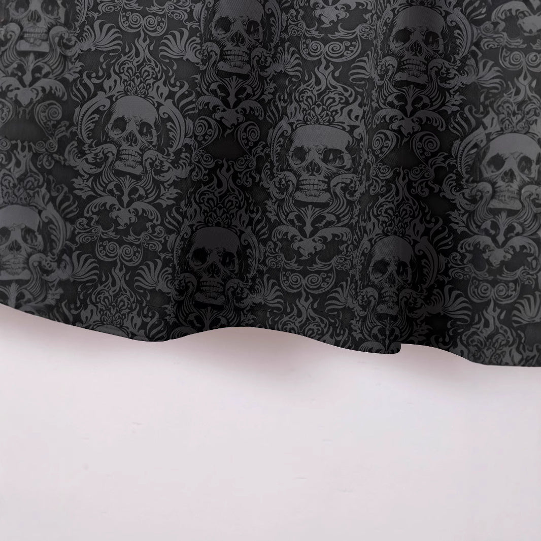 Herren Kurzarm Poloshirt mit einzigartigem Totenkopf-Design und atmungsaktivem Material Aliams