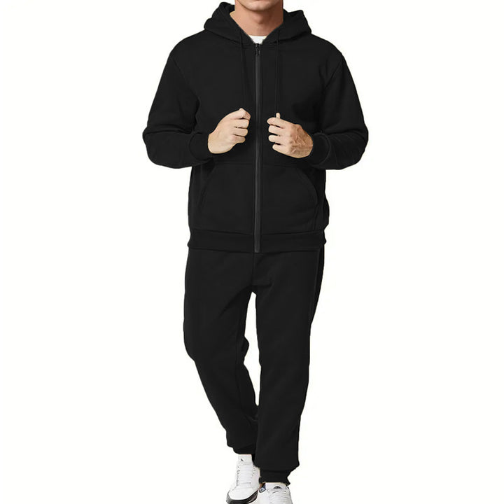 Herren Sportliches Hoodie- und Jogginganzug-Set mit praktischen Taschen und atmungsaktiven Materialien Aliams